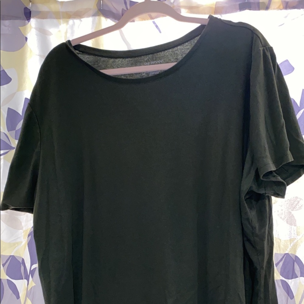 Lane Bryant olive green tee